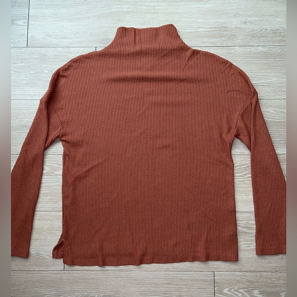 Burnt Orange Turtle Neck Shirt